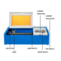CO2 laserová gravírka 40 W  300 x 200 mm