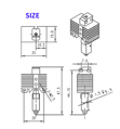 Hotend s měnitelnou tryskou pro 3D tiskárnu Bambu Lab