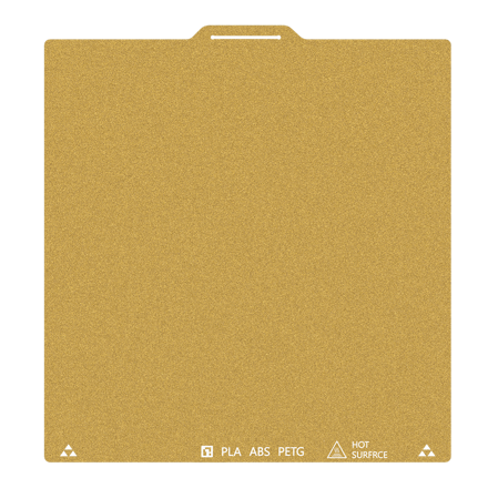 Texturovaný PEI tiskový plát - zlatý