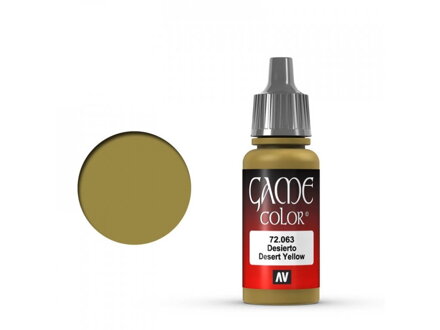 Vallejo Game Color 72063 Desert Yellow (17 ml)