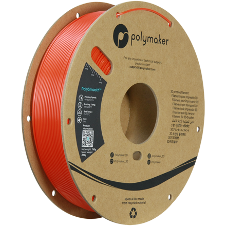 PolySmooth filament korálově červený 1,75mm Polymaker 750g