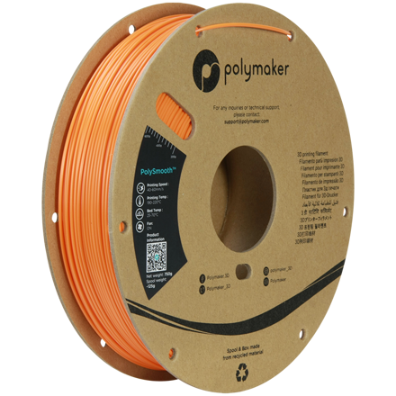 PolySmooth filament oranžový 1,75mm Polymaker 750g