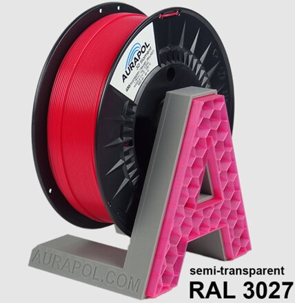 PLA filament malinový semitransparentní 1,75 mm Aurapol 1kg
