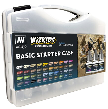 Vallejo Wizkids Premium Set 80260 Basic Starter Case 40x8ml