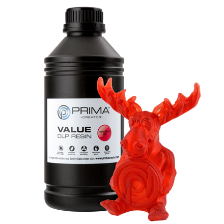 PrimaCreator Value UV / DLP resin - 1000 ml - transparentní červená