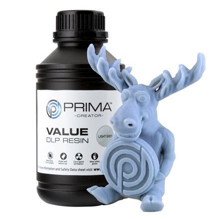 PrimaCreator Value UV / DLP resin - 500 ml - světle šedá