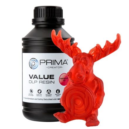 PrimaCreator Value UV / DLP resin - 500 ml - transparentní červená