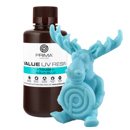 PrimaCreator Value Tough UV Resin (ABS Like) - 500 ml - Aqua Blue