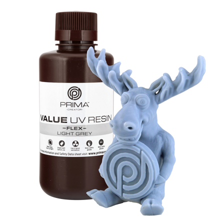 PrimaCreator Value Flex UV Resin - 500 ml - Light Grey