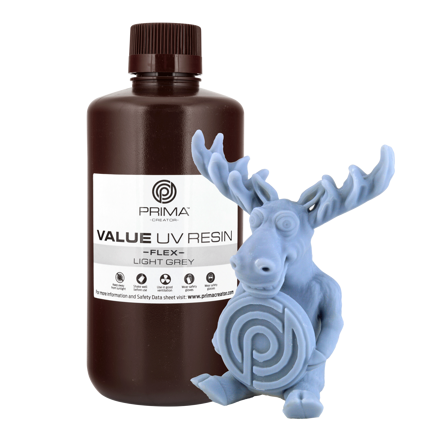 PrimaCreator Value Flex UV Resin - 1000 ml - Light Grey