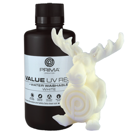 PrimaCreator Value Water Washable UV Resin - 500 ml - White