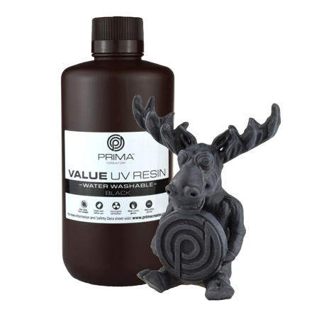 PrimaCreator Value Water Washable UV Resin - 1000 ml - Black