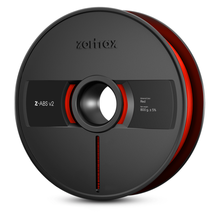Zortrax Z -ABS V2 filament - 1,75 mm - 800g - červená