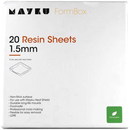 Mayku Resin Sheets (LDPE Sheets) 20 pack of 1.5mm