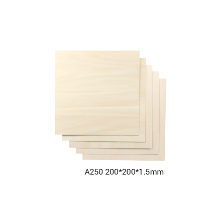 List Snapmaker Basswood-A250 / 200x200x1,5mm / 5 ks