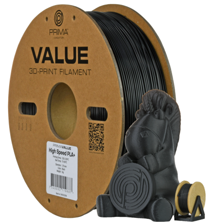 PrimaValue PLA+ Vysokorychlostní - Šedá - 1.75mm - 1kg