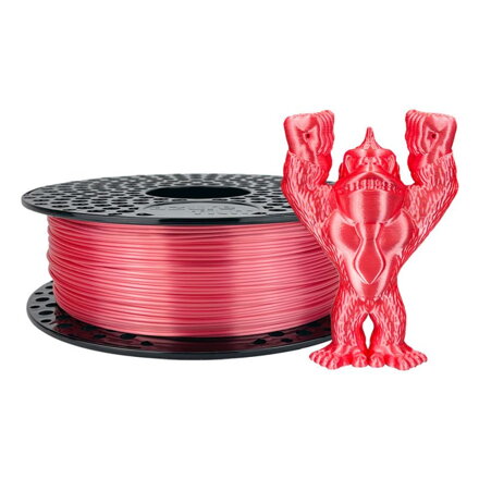 Filament AzureFilm PLA SILK RŮŽOVO-ČERVENÁ 1,75 mm 1 kg.