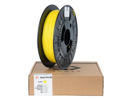 Filament 3D POWER Elasti TPU 90A ŽLUTÁ 1,75 mm 0,5 kg.