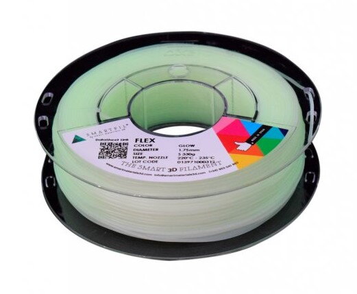 FLEX filament GLOW svítící ve tmě 1,75 mm Smartfil Cívka: 0,75 kg FLEX filament GLOW svítící ve tmě 1,75 mm Smartfil Cívka: 0,75 kg