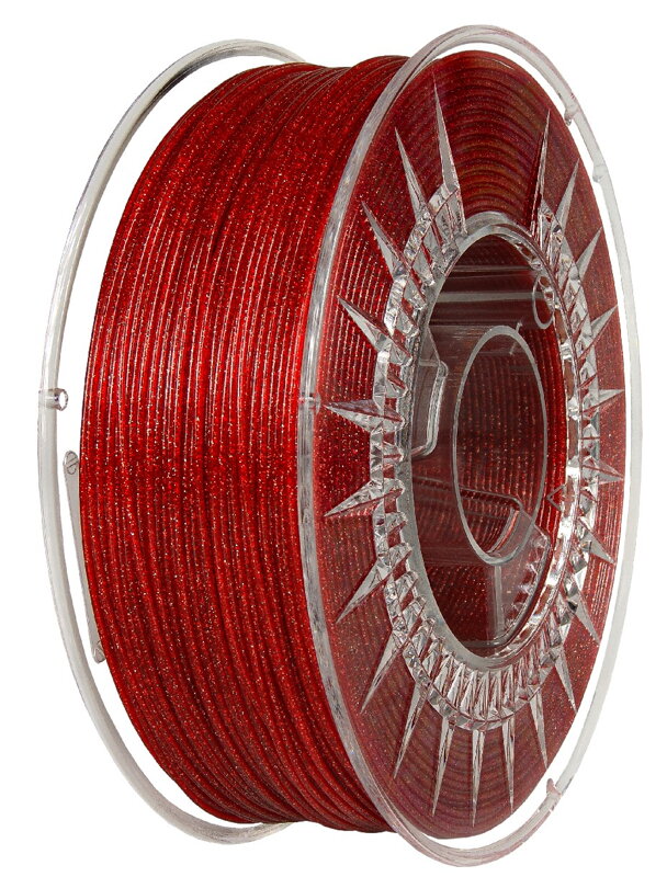 PLA filament 1,75 mm Galaxy třpytivý červený Devil Design 1 kg