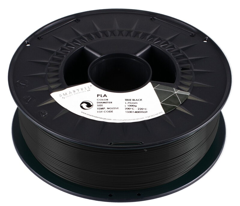 PLA filament černý 1,75 mm Smartfil 1kg