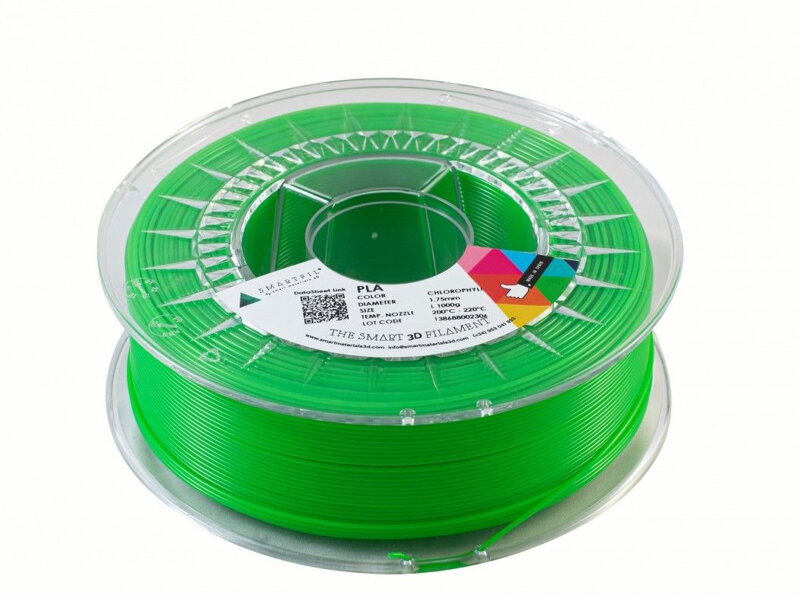 PLA filament zelený Chlorofyl 1,75 mm Smartfil 1kg