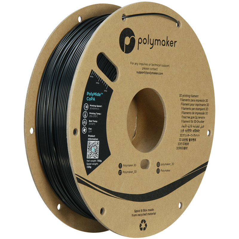 PolyMide CoPa Nylon filament černý 1,75mm Polymaker 750g