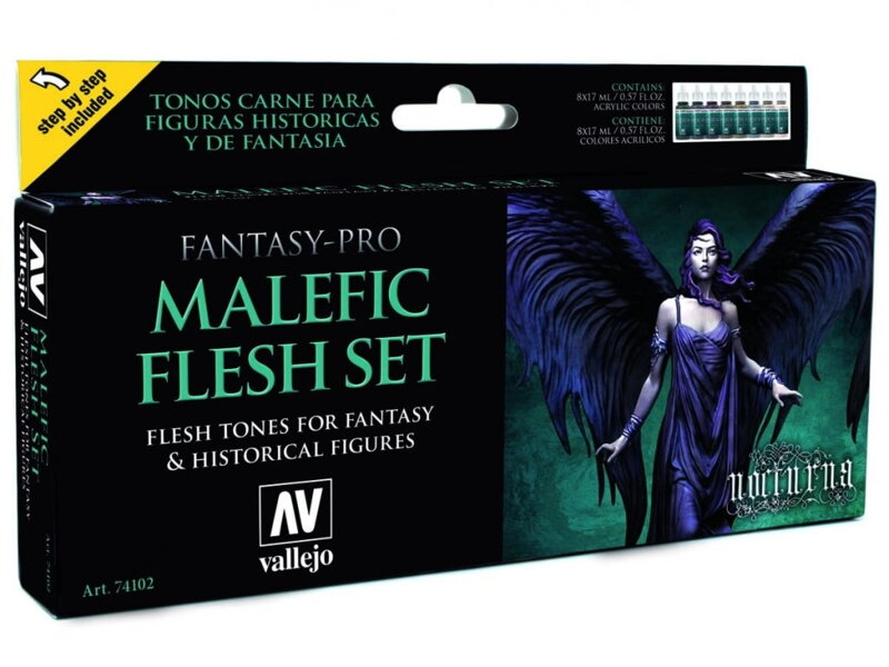 Vallejo Pro Nocturna Set 74102 Malefic Flesh Set (8)