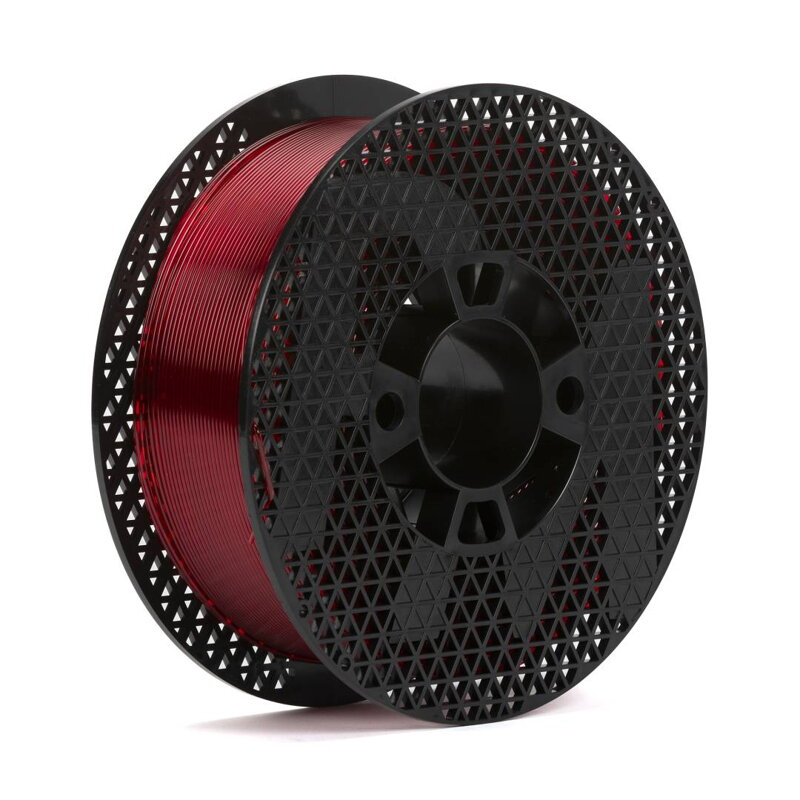 Filament-PM PET-G tisková struna červená transparentní 1,75 mm 1 kg Filament PM