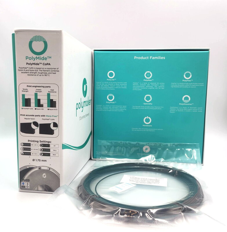 VZOREK 20 METRŮ - PolyMide CoPa Nylon filament černý 1,75mm Polymaker