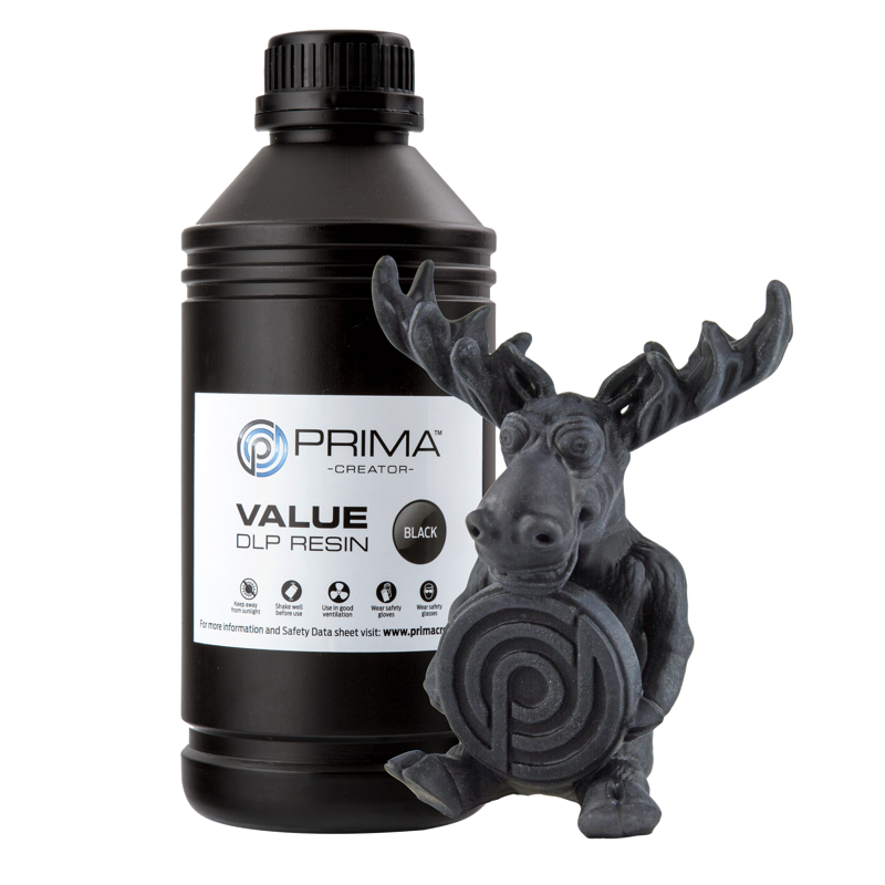 PrimaCreator Value UV / DLP Resin - 1000 ml - Black