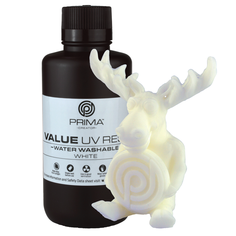 PrimaCreator Value Water Washable UV Resin - 500 ml - White