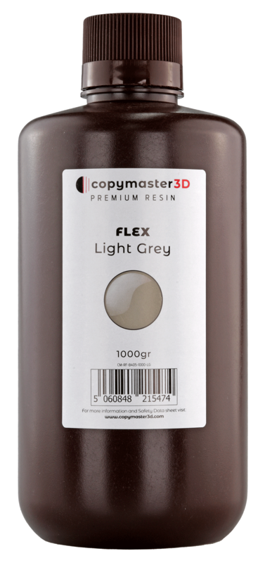 Copymaster3D UV pryskyřice Flex – 1 kg – světle šedá