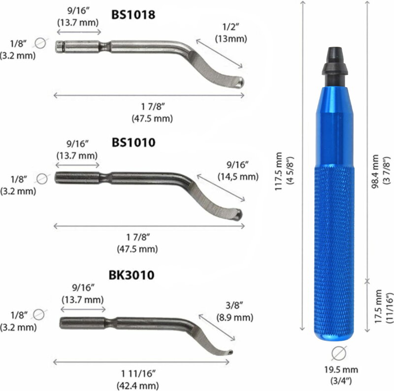 Sada odjehlovacích nástrojů