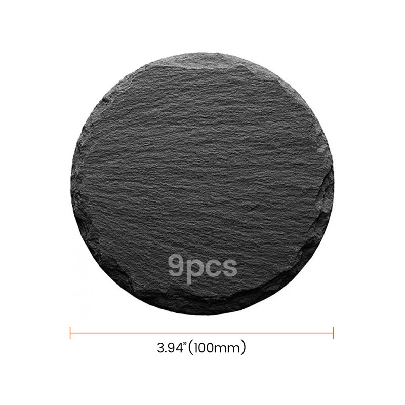 AlgoLaser Kulaté břidlicové podtácky (9 ks)