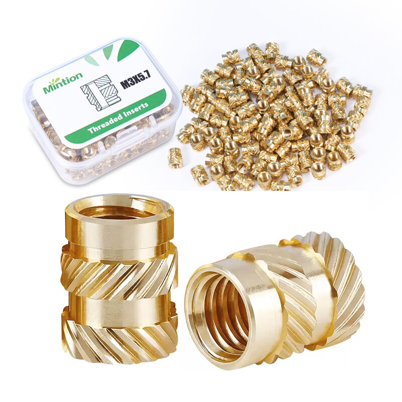 Mintion M3 x 5,7mm x 4,6mm Sada závitových vložek - 100 kusů