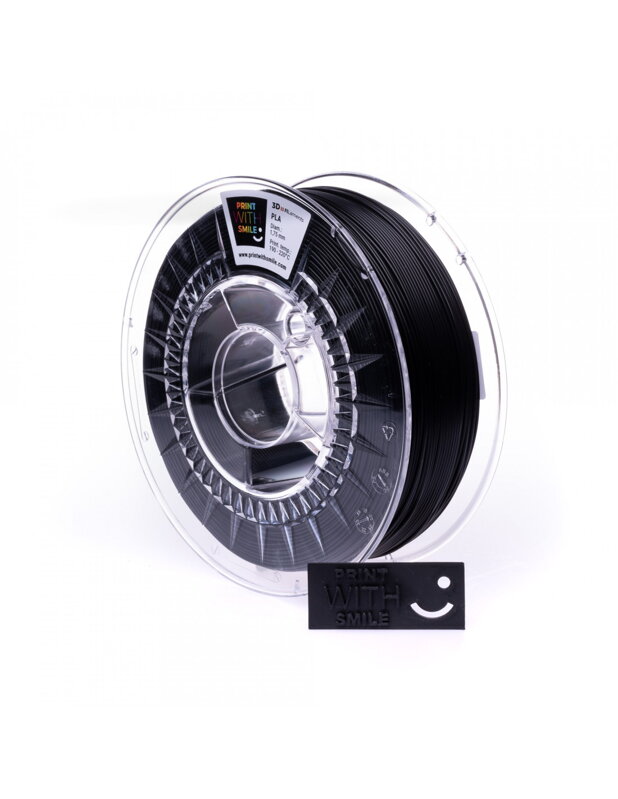Print With Smile - PLA - 1,75 mm - Black - 1000 g Print With Smile - PLA - 1,75 mm - Black - 1000 g