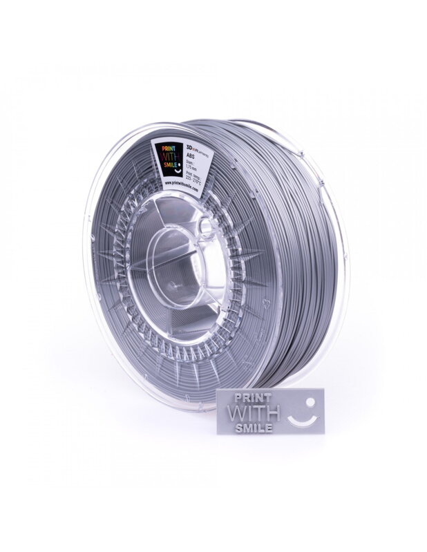 Print With Smile - ABS - 1,75 mm - SILVER Shine - 500 g Print With Smile - ABS - 1,75 mm - SILVER Shine - 500 g