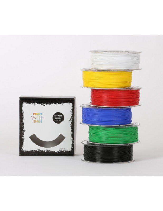 Print With Smile - PLA STARTPACK - 1,75 mm - Multipack- 6 x 500 g