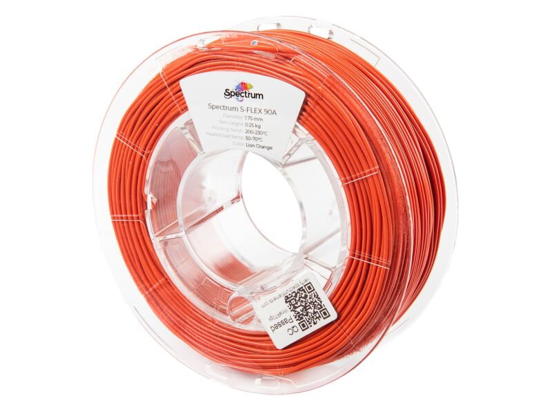 Filament Spectrum S-FLEX 90A ORANŽOVÁ "LION" 1,75 mm 0,25 kg