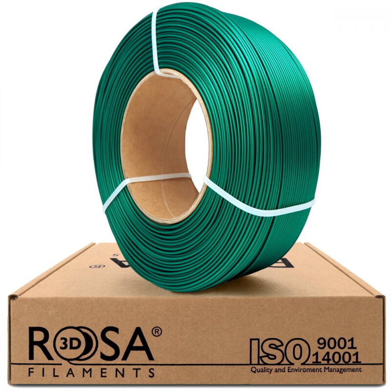 ReFill ROSA3D PLA Starter SATÉNOVĚ ZELENÁ "EMERALD" 1,75 mm 1 kg ReFill ROSA3D PLA Starter SATÉNOVĚ ZELENÁ "EMERALD" 1,75 mm 1 kg