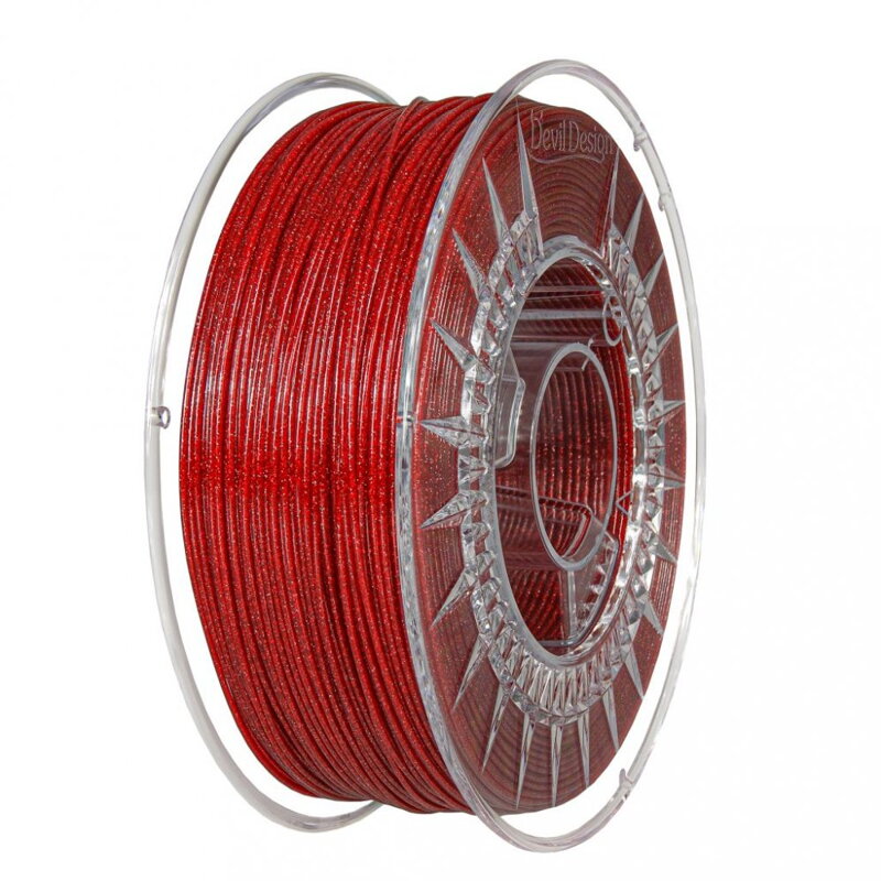 Filament Devil Design PETG ČERVENÁ GALAXY 1,75 mm 1 kg. Filament Devil Design PETG ČERVENÁ GALAXY 1,75 mm 1 kg.