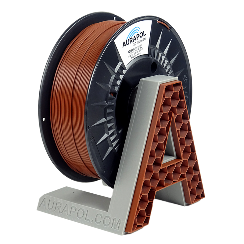 Filament Aurapol PLA HT110 HNĚDÁ 1,75 mm 1 kg. Filament Aurapol PLA HT110 HNĚDÁ 1,75 mm 1 kg.